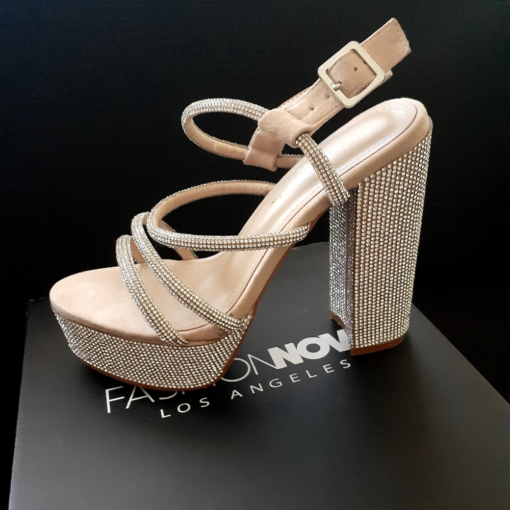 Crystal Bling Platform Heels